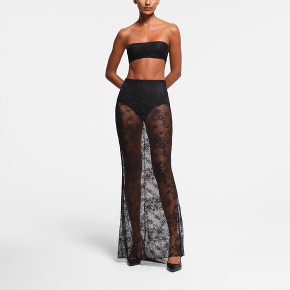 Skims Ultra Fine Lace Maxi Skirt Elegant Lace Size Large - Picture 3 of 10